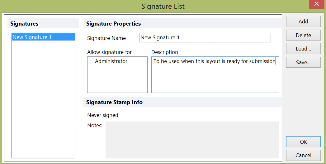 Figure 33.4  Modifying a Signature