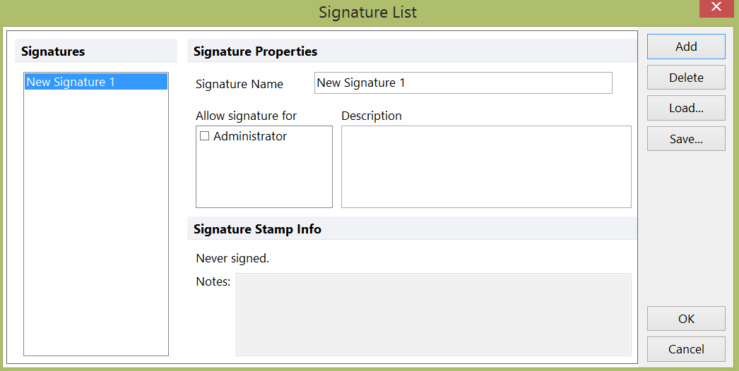 Figure 33.3  Adding a New Signature