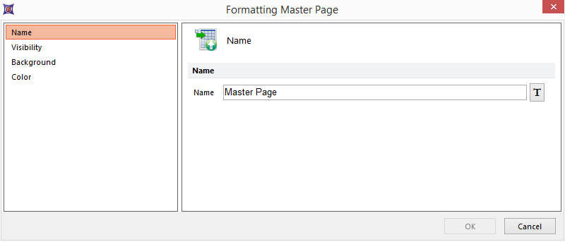 Figure 4.44  Formatting Master Page Background Screen