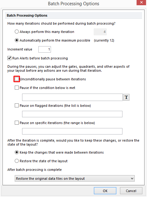 Figure T28.86  Configuring Batch Processing Options