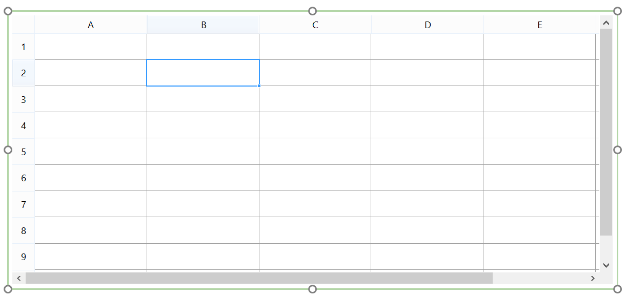 New, Empty Spreadsheet