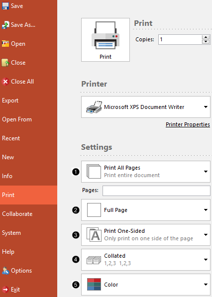 Figure 4.13  Print Setup Dialog