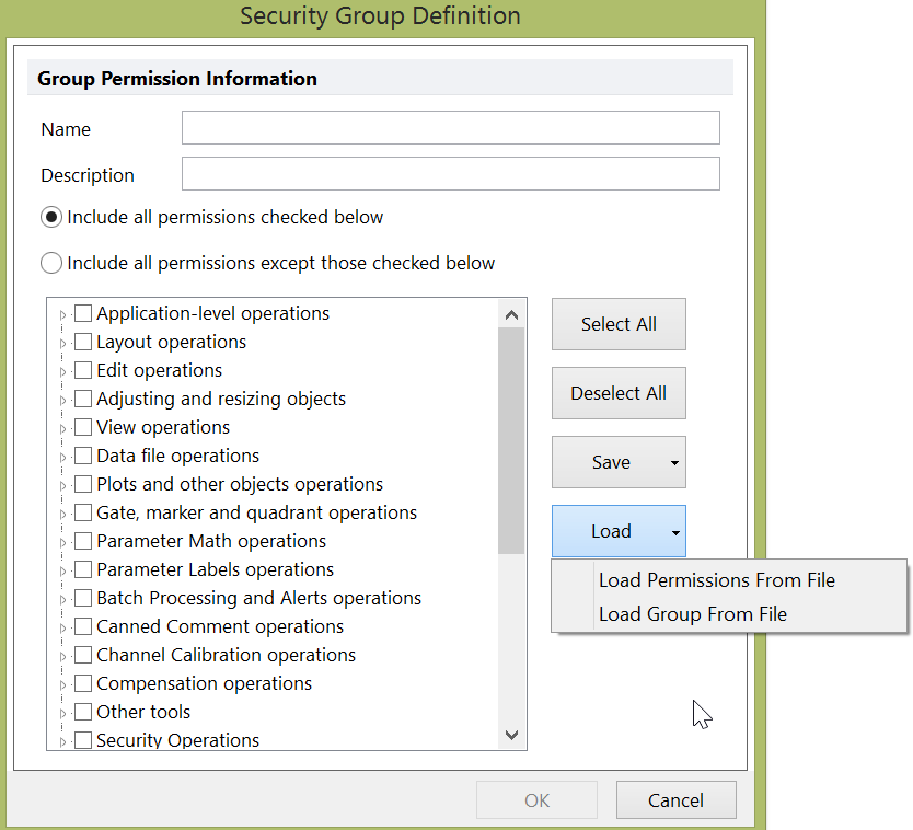 security group load