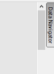 Figure 4.30  Pinned Data Navigator Hidden from View
