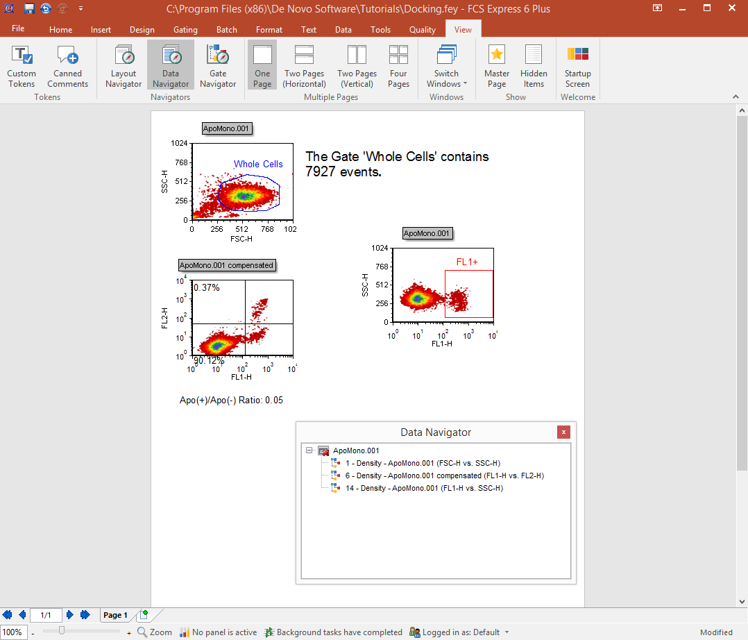 Figure 4.20  Data Navigator, Floating (Undocked)