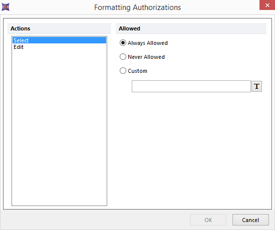 Figure 37.2 Formatting Authorizations navigator via ribbon