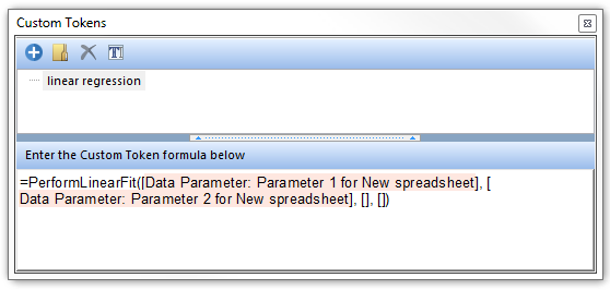 Figure 11.57  Completed Linear Regression Formula