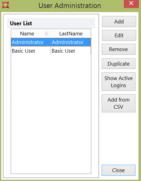 Figure 38.3  User Administration Dialog