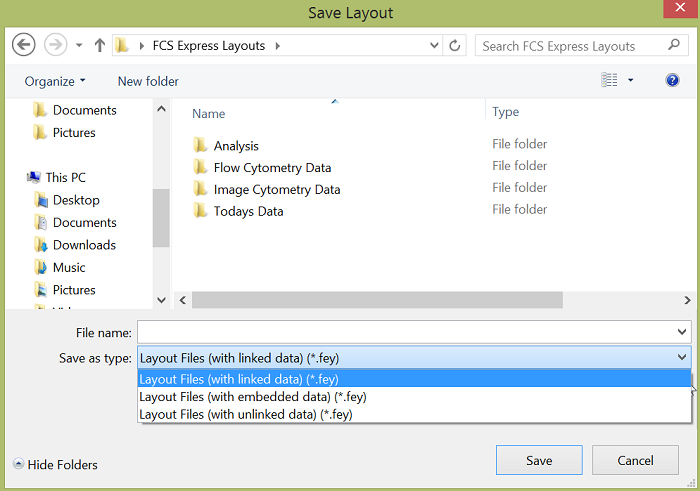 Figure 4.3  Save Layout Dialog