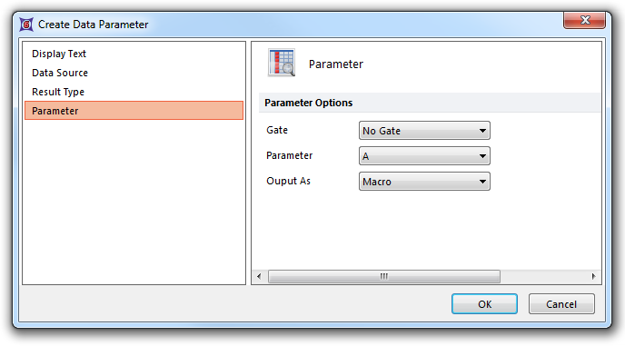 Figure 11.56  Create Data Parameter -- Parameter Page