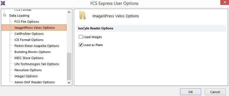 Figure 8.51  IsoCyte Data Loading Options