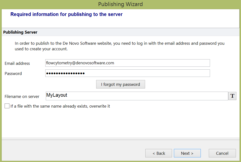 Figure 14.3  Logging in to the De Novo Software Server
