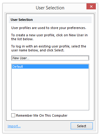 Figure T28.51  Selecting the Default User 