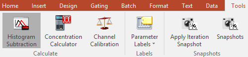 Figure 13. 2 - Histogram Subtraction command on ribbon