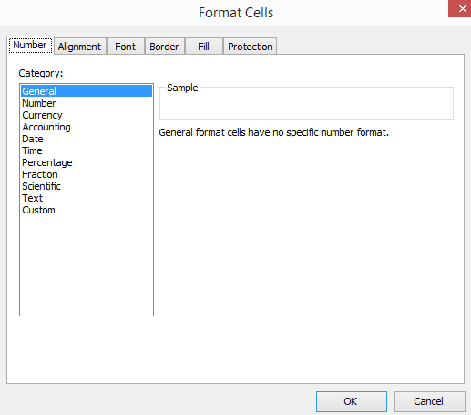 Figure 3.38 - Format Cells window