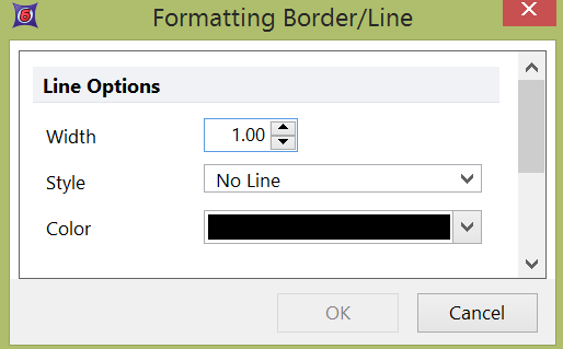 Figure 8.64  Formatting Border/Line dialog