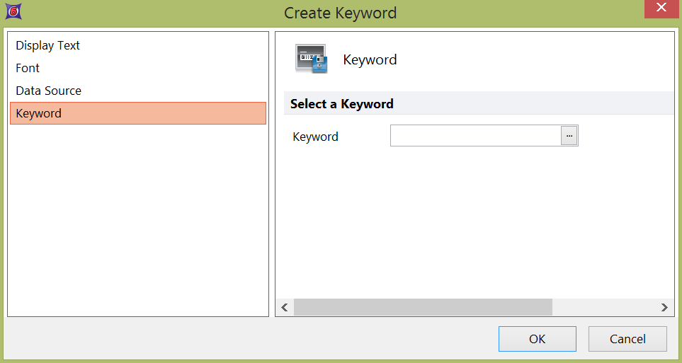 Figure 19.14  Keyword Properties