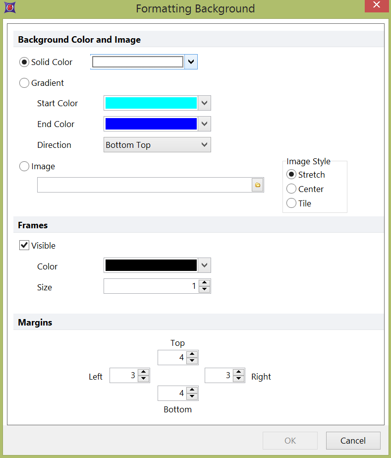 Figure 8.63  Formatting Background dialog for a plot