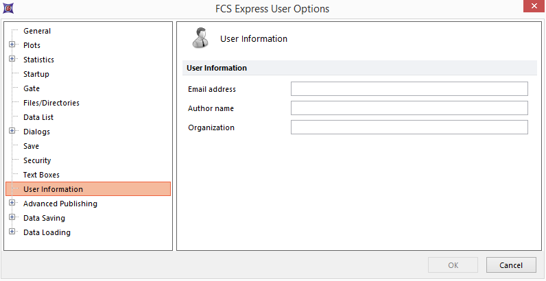 Figure 8.44  User Information options