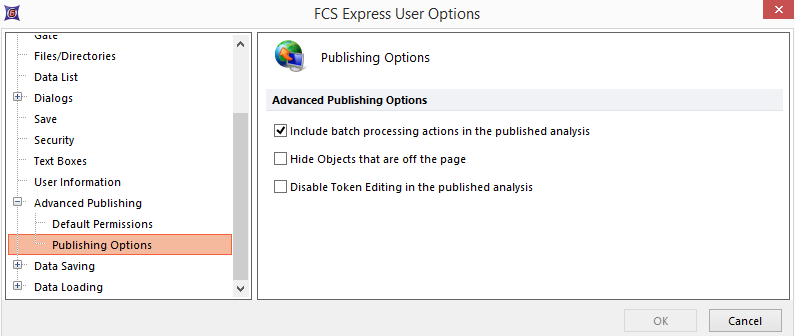 Figure 8.46  Advanced Publishing Options
