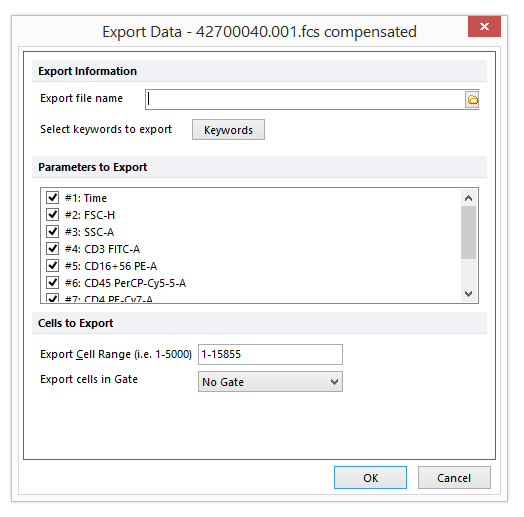 Figure 17.4  Export Data dialog