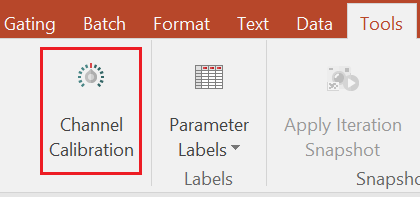 Figure 15.2 - Channel Calibration Ribbon