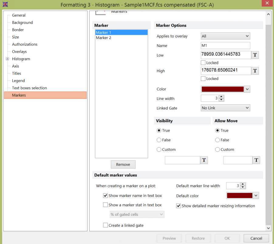 Figure 8.87  Formatting Markers Dialog