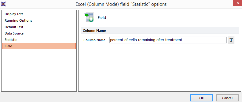 Figure 20.37  Manually entering the Column Name property