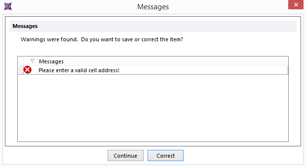 Figure 19.33 - Spreadsheet Cell Value without Cell Address Message