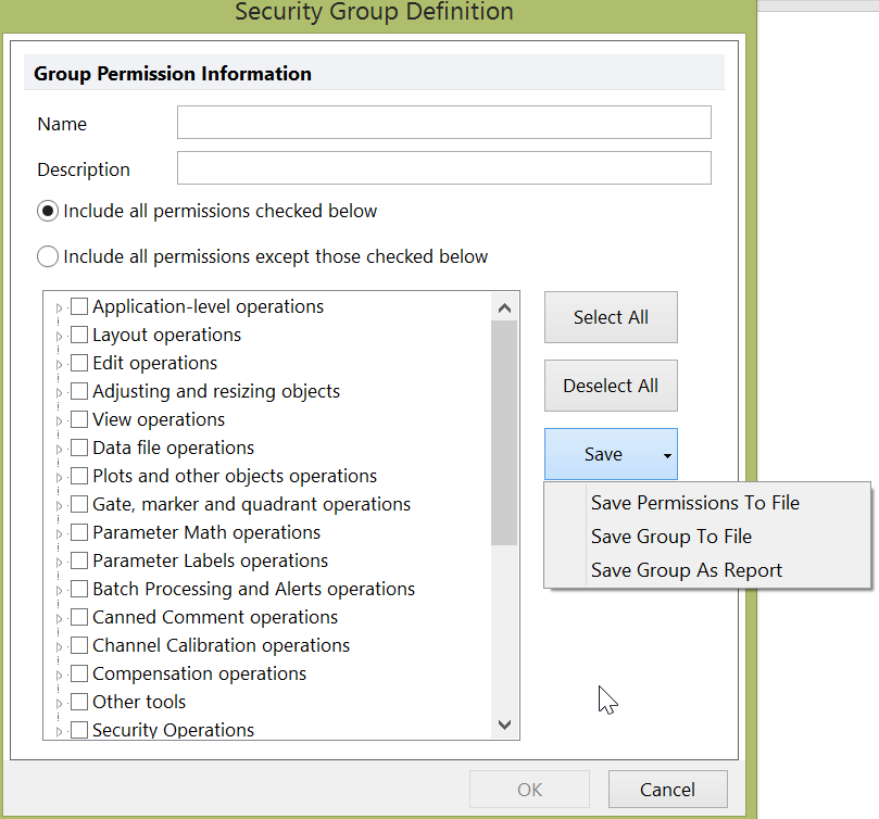 security group save