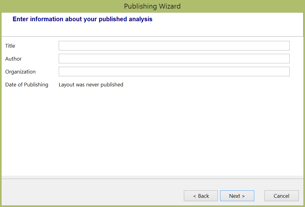 Figure 14.1  Publishing Information