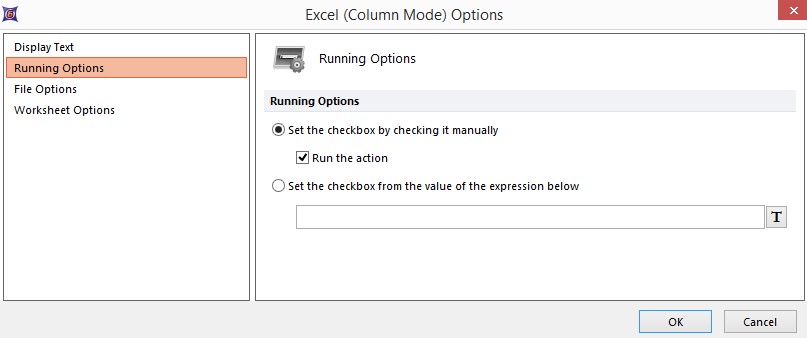 Figure 20.27  Running Options
