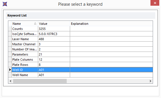 Figure T28.72  Selecting a Token To Display Well Name in the Summary Data Table