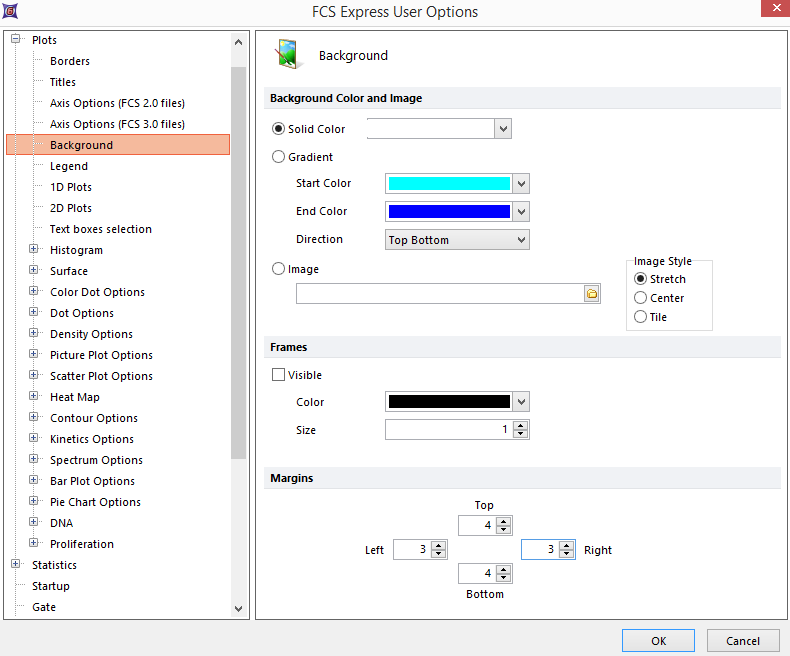 Figure 8.7 Background Options