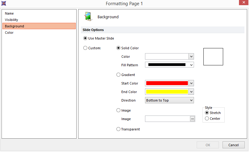 Figure 4.10  Changing an Individual Page Background