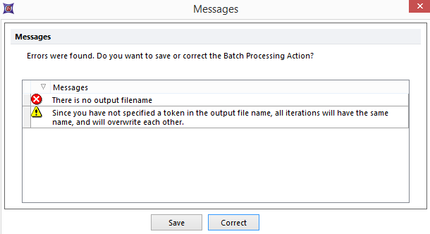 Figure 20.19  Batch Processing Error Messages