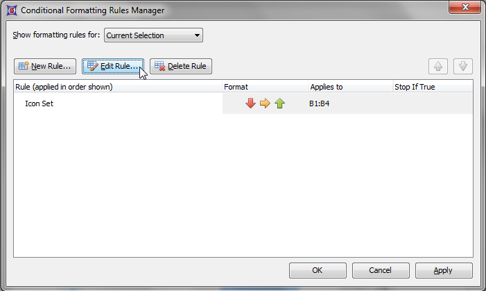 Figure T15.42 Conditional Formatting Rules Manager Dialog