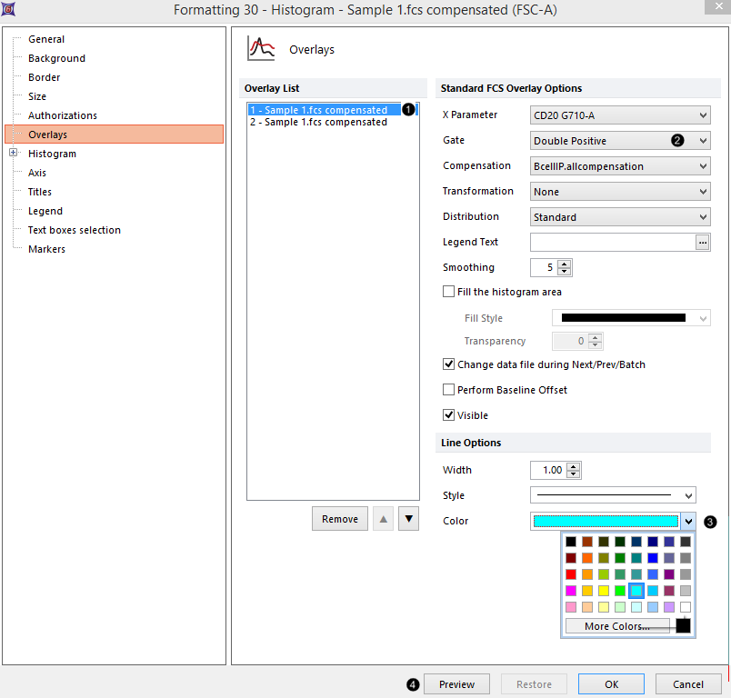 Figure T29.22  Formatting histogram overlays, continued