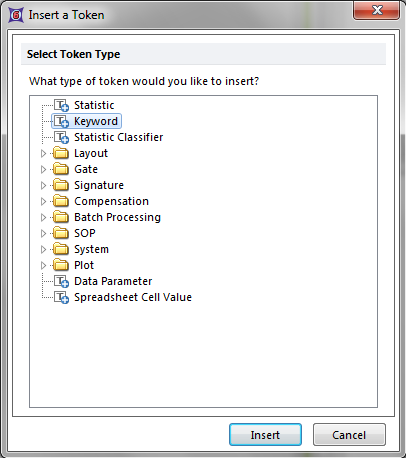 Figure T15.11  Insert a Token Dialog