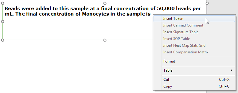 Figure T22.14  Inserting a Token in a Text Box