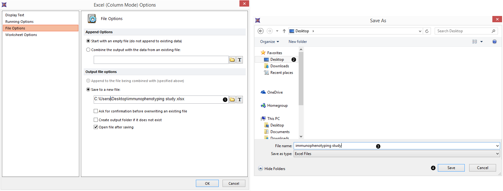 Figure T29.40  Adding an Excel (Column Mode) report to Batch Process Actions