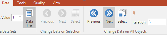 Figure T29.47 Changing data on all objects to the next iteration in the Data List