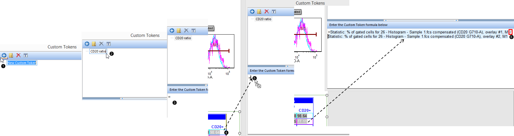 Figure T29.35  Defining a new custom token as a ratio between two regular statistical tokens