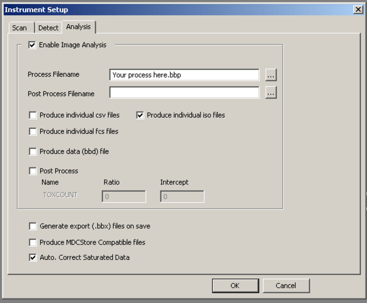 Figure T25.10  Instrument Setup for Data Only Exporting