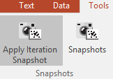 Figure 9.49 - Apply Iteration Snapshot button. 