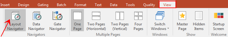 Figure T14.4  Selecting the Layout Navigator Command