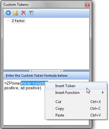 Figure T18.36b - Insert Token option