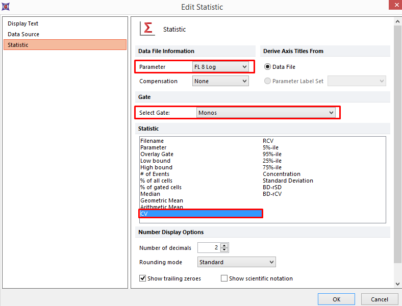 Figure T17.21 - Edit Statistics for Monos CV