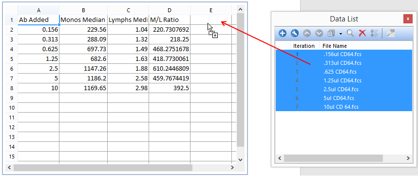 Figure T17.20 - Drag and Drop Data Files to E1
