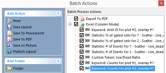 FIgure T28.80 The just added Batch Action is blue highlight
